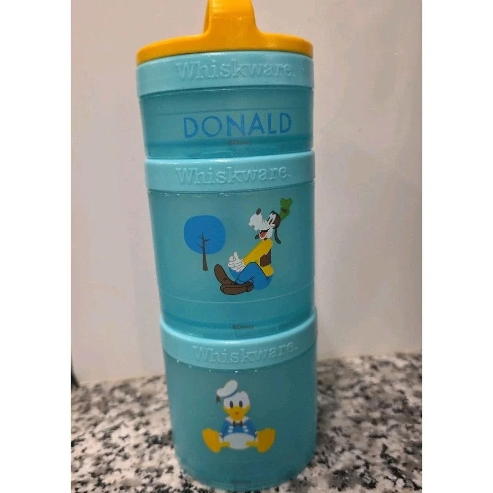 Whiskware Goofy Donald‎ Duck Snack Container BPA Free EXCELLENT
